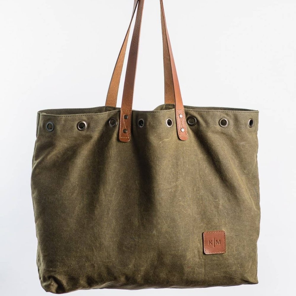 Kelly Moore Bag—Waxed Canvas Shapeshifter Tote